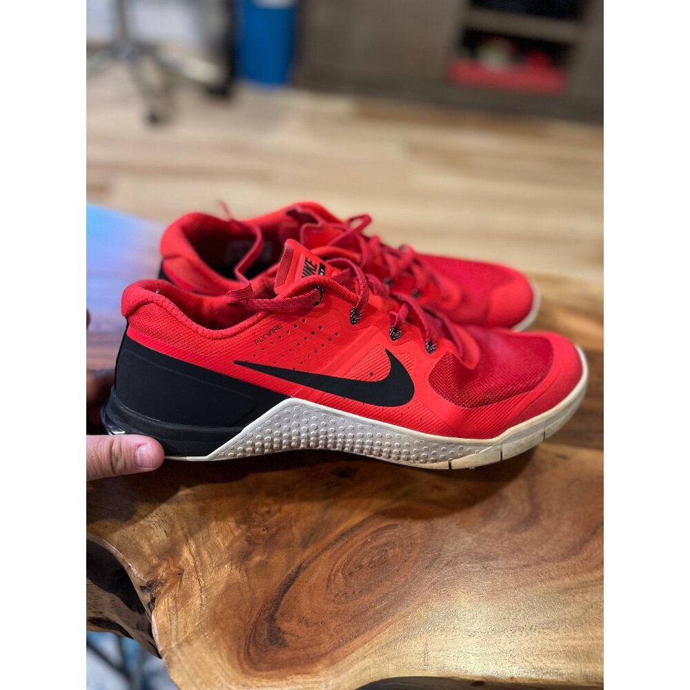 Nike Metcon 2 Mens 13 University Red Black Training Shoes 819899-601 Lifting